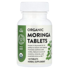 Pure Indian Foods, Bio-Moringa-Tabletten, 120 Tabletten (400 mg pro Tablette)