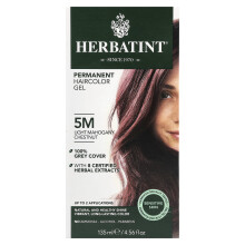 Herbatint, Permanent Hårfarve Gel, 5M Lys Mahogni Kastanje, 4,56 fl oz (135 ml)