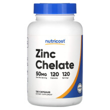 Nutricost, Zink Chelate, 50 mg, 120 Capsules