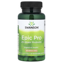 Swanson, Epic Pro 25-Strain Probiotikum, 30 Milliarden CFU, 30 Veggie Embo Kapseln AP