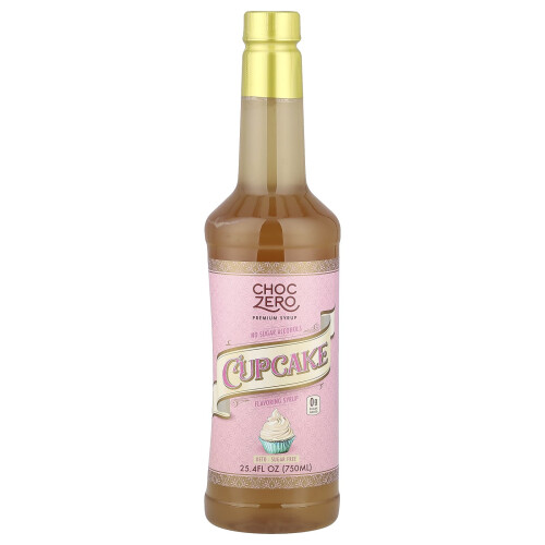 ChocZero, Προϊόν Σιρόπι, Cupcake, Ελεύθερο Σάκχαρου, 25.4 fl oz (750 ml)