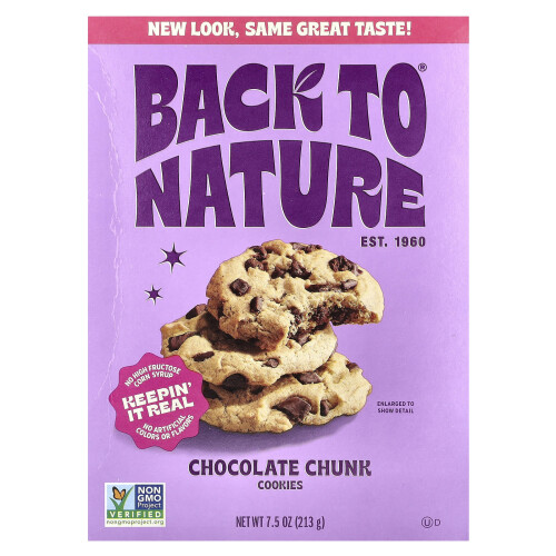 Back to Nature, Cookies, Chocolade Chunk, 7,5 oz (213 g)
