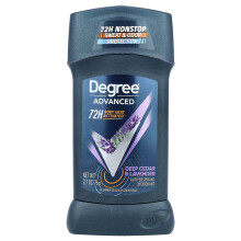 Degree, Geavanceerd, 72Uur Lichaamswarmte Actief, Antiperspirant Deodorant, Diep Cedar & Lavendel, 2.7 oz (76 g)