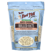Bob's Red Mill, Avena Organica Velocemente Cottura Rotonda, Grano Intero, 16 oz (454 g)