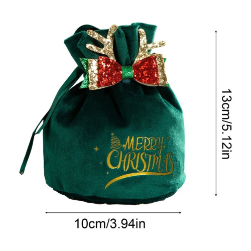 Saco de veludo para pequenos presentes na véspera de Natal. 2