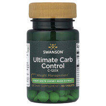 Swanson, Ultimate Carb Control C-120X, 90 Tabletter