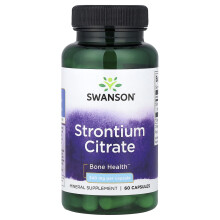 Swanson, Strontium Citrat, 340 mg, 60 Kapsułek