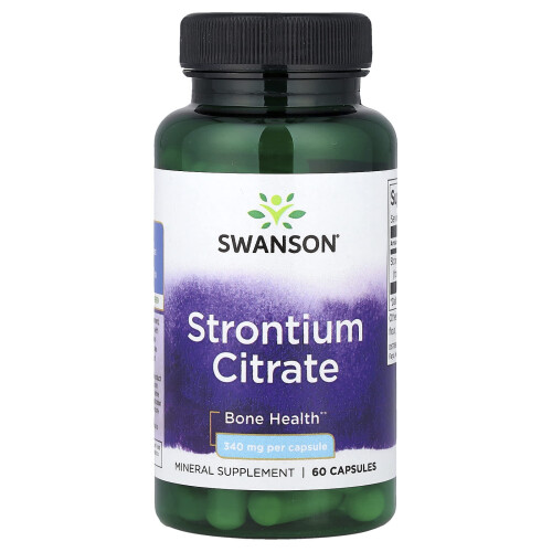 Swanson, Στρόντιο Σιτράτη, 340 mg, 60 Φιάλες