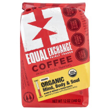 Equal Exchange, Biologische Koffie, Geest, Lichaam & Ziel, Gezaagd, Middelg & Vienne Roasts, 12 oz (340 g)