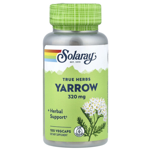 Solaray, True Herbs, Yarrow, 320 mg, 100 VegCaps
