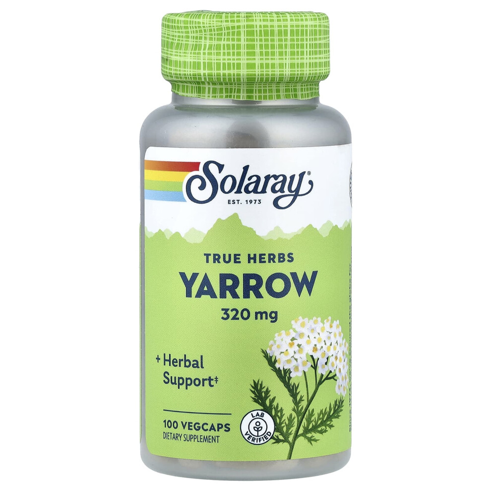 Solaray , True Herbs, Yarrow, 320 Mg, 100 Vegcaps