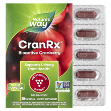 Nature's Way, CranRx, Bioaktive Cranbeere, 500 mg, 30 Kapseln
