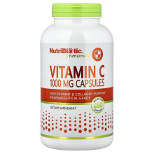 NutriBiotic, Immunitetti, Vitamiini C, 1 000 mg, 250 kapselia