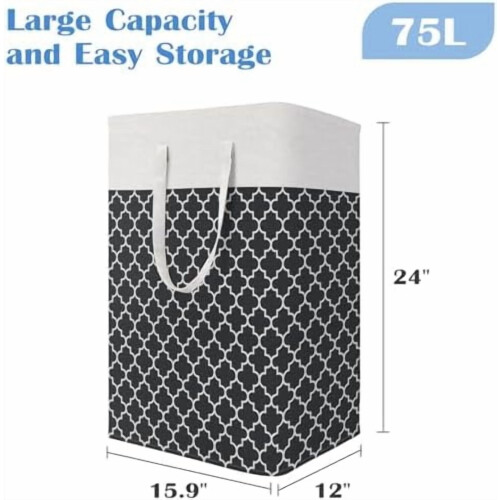 Coș de rufe pliabil, pachet de 3, 75 l 1
