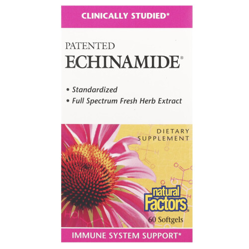 Natural Factors, Patented Echinamide, 60 Softgels