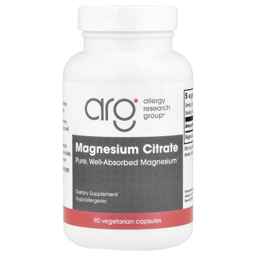 Allergy Research Group Allergy Research Group, Magnesium Citrate, 90 Vegetarian Φιαλίδια