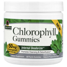 Nature's Answer, Chlorofyl Gummies, přírodní pepř, 50 mg, 60 Pektin Gummies (25 mg na Gummy)