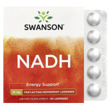Swanson, NADH, Peppermint, 10 mg, 30 Lozenges