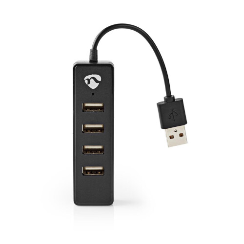 USB-Hub | USB-A-Stecker | 4x USB A Buchse | 4 Port(s) | USB 2.0 | Stromversorgung über USB