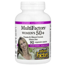 Natural Factors, MultiFactors Frauen 50+, 90 pflanzliche Kapseln