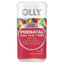 OLLY, Preñada, Ácido Fólico + DHA, 60 Gelatinas Blandas