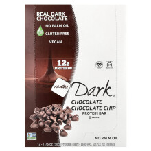 NuGo Nutrition, NuGo Dark, Bares de Proteína, Chocolate Chocolate Chip, 12 Bares, 1.76 oz (50 g) Cada