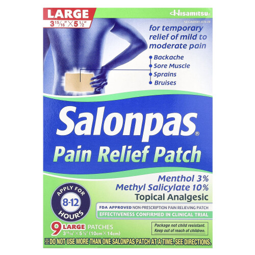 Salonpas, Patch de Alleviere a Durerii, Mare, 9 Patch-uri