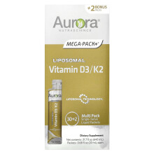 Aurora Nutrascience, Liposomalna Witamina D3/K2, 32 Pakiety, 0,68 fl oz (20 ml) Każdy