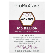 ProBioCare, Frauen-Probiotika Mit Präbiotikum, 100 Milliarden, 30 pflanzliche Kapseln