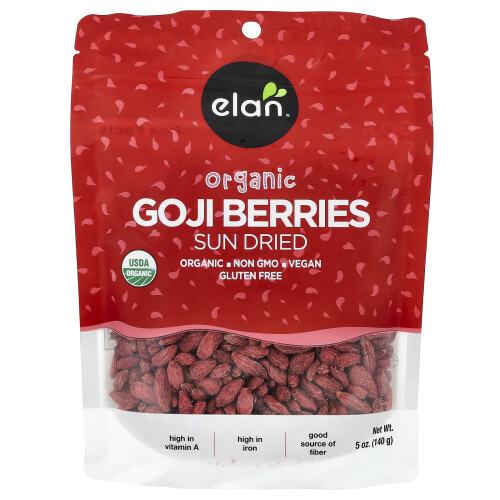 Elan, Οργανική Goji Μπερί, Sun Dried, 5 oz (140 g)