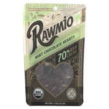 Rawmio, Munt Chocolade Harten, 70% Rauw Kakao, 2 oz (56,7 g)
