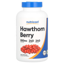 Nutricost, Hagedorn-Beere, 550 mg, 240 Kapseln