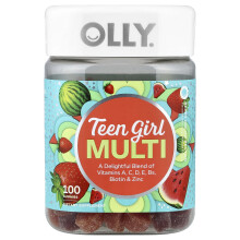 OLLY, Młoda Dziewczyna Multivitamin Gummies, Owocowe Melony, 100 Gummies