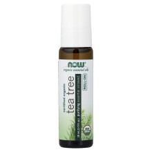 NOW Foods, Certified Organic Tea Tree Roll-On, 1/3 fl oz (10 ml)