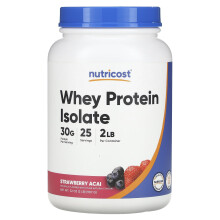 Nutricost, Proteina Isolata del Latte, Fragola Acai, 2 lb (907 g)