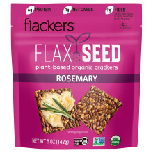 Flackers, Flaxová semienková krupica, Rosmarín, 5 oz (142 g)