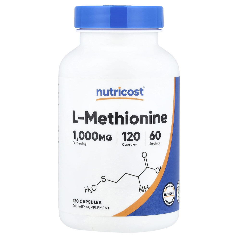 Nutricost , L-Methionine, 120 Capsules (500 Mg Per Capsule)