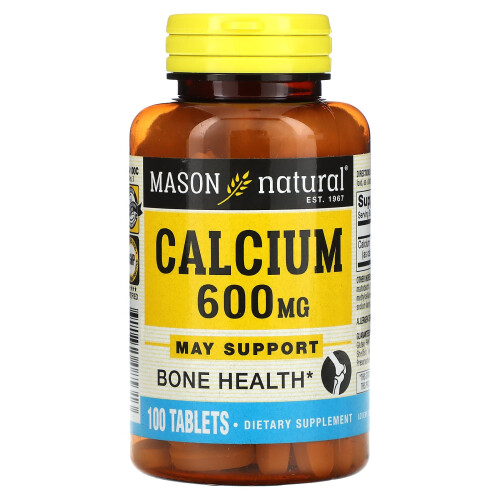 Mason Natural, Κάλσιου, 600 mg, 100 Φύλλα