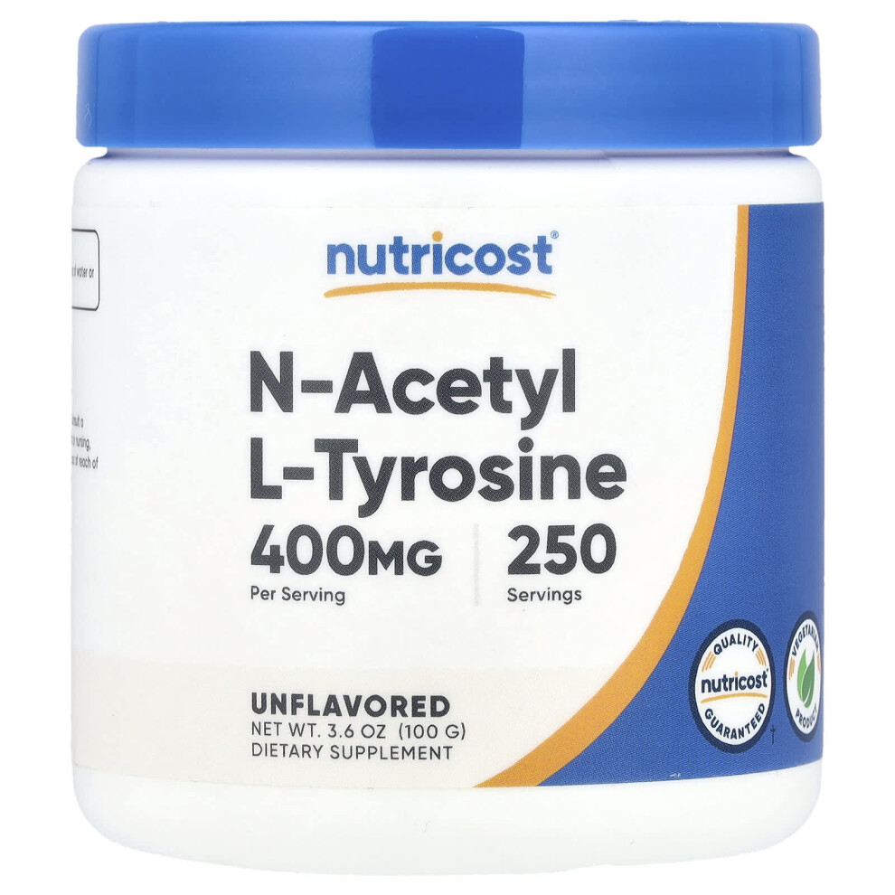 Nutricost , N-Acetyl L-Tyrosine, Unflavored, 3.6 Oz (100 G)