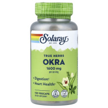 Solaray, Wahrhaftige Kräuter, Okra, 100 VegCaps (400 mg pro Kapsel)