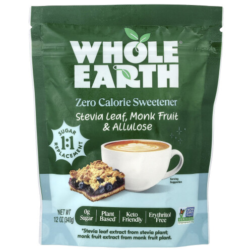 Whole Earth, Allulose Baking Blend, Granuleert, 12 oz (340 g)