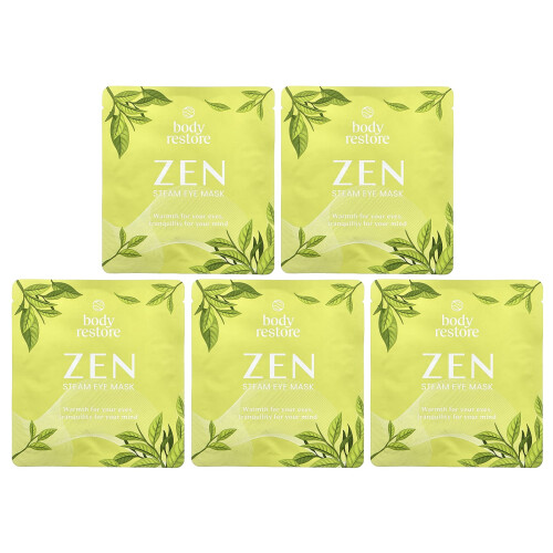 Body Restore, Dampf-Augen-Maske, Grüner Tee, 5 Pack