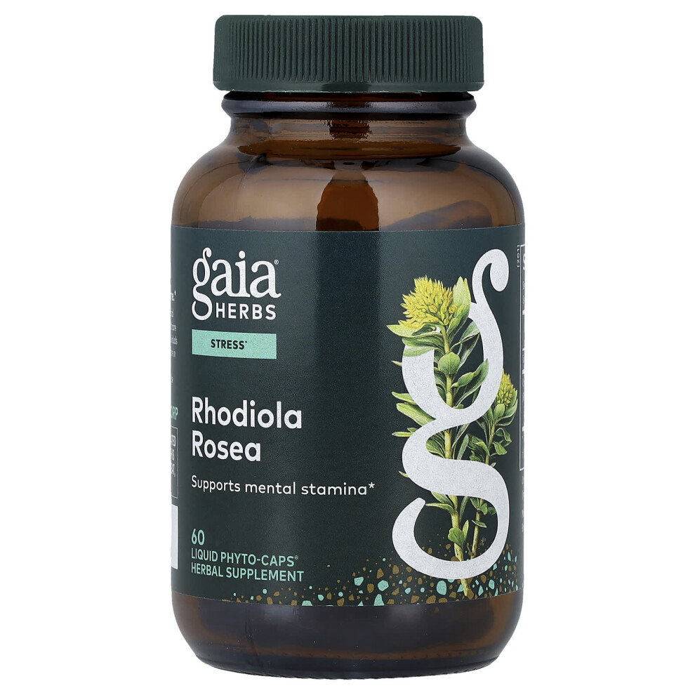 Фото - Вітаміни й мінерали Gaia Herbs, Rosła Rhodiola, 60 Liquida Phyto-Caps