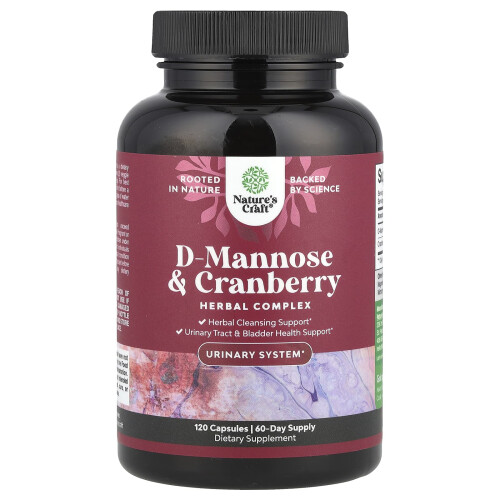 Nature's Craft, D-Mannosa, 120 kapslí