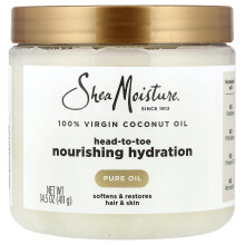 SheaMoisture, Hidratación Nutritiva de Cabeza a Pies, Aceite de Coco Virgen Extra del 100%, 14.5 fl oz (411 ml)