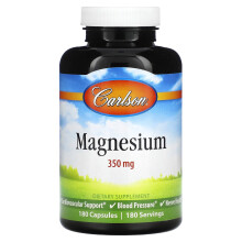 Carlson, Magnézium, 350 mg, 180 Kapszulák