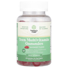 Nature's Craft, Teen Multivitamin Gummies, Suikervrij, Raspberry, 60 Gummies