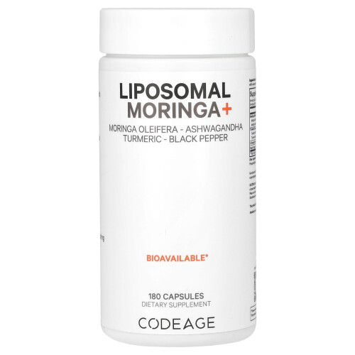 Codeage, Liposomalne Moringa+, 180 Kapsułek