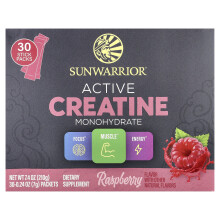 Sunwarrior, Aktives Creatinmonohydrat, Himbeere, 30 Packungen, 0,24 oz (7 g) Jeder