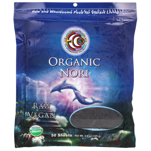 Earth Circle Organics Earth Circle Organics, Οργανική Νόρι, 50 Sheets, 4.4 oz (125 g)